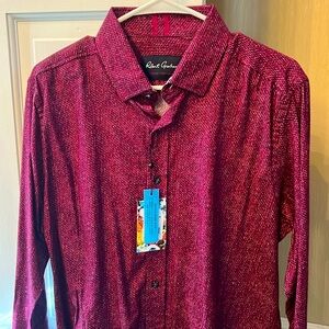 NEW Robert Graham men's L button-down dress shirt